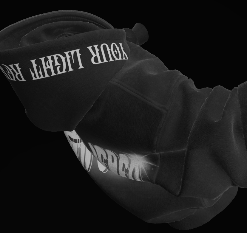 (Your Light Changes The Story) Black EverEmpowered Stoned Washed Hoodie