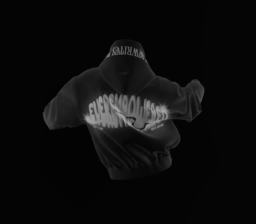 (Your Light Changes The Story) Black EverEmpowered Stoned Washed Hoodie